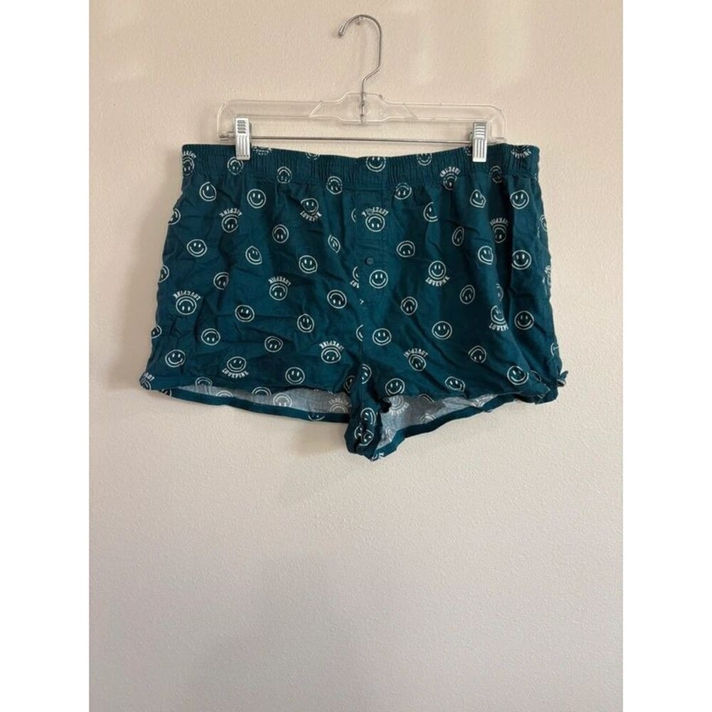 PINK smiley face boy short pajama bottoms